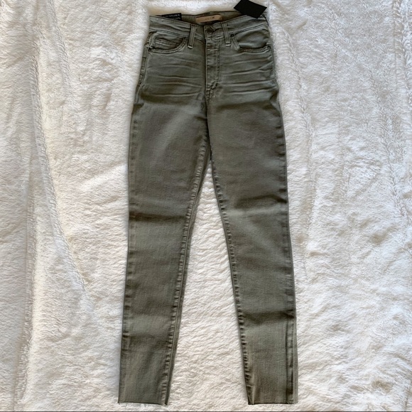 Joe’s Jeans Hi Rise Skinny Raw Hem Ankle Jeans Light Army - Picture 3 of 9